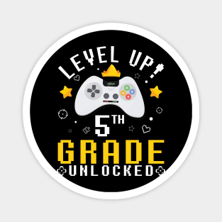 Gamer Fans Students Level Up 5th Grade Unlocked First Day Of School Magnet